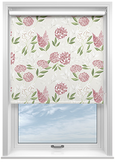 Hydrangea, Rouge - Roller Blind